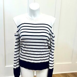 Tommy Hilfiger Plus Size Cold Shoulder Striped Sweater Size XXL